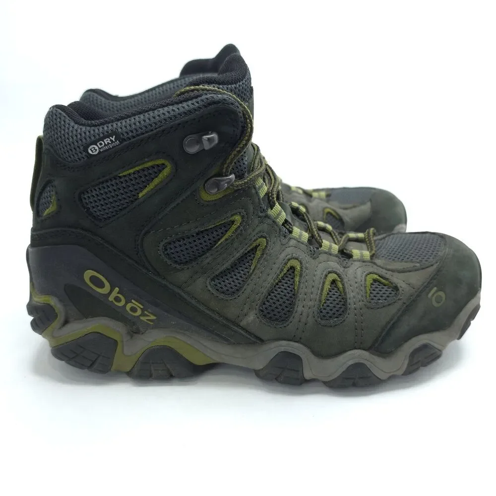 Oboz Sawtooth II Mid Dark Shadow/Woodbine Green WP Hiking Boots Mens Size 9.5